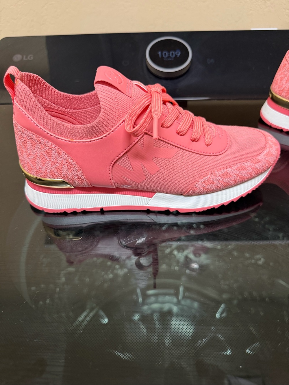 Michael Kors Women's Coral Knit Lace Up Trainer Sneakers